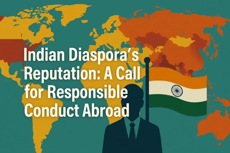 Indian Diaspora’s Reputation: A Call for Responsible Conduct Abroad.